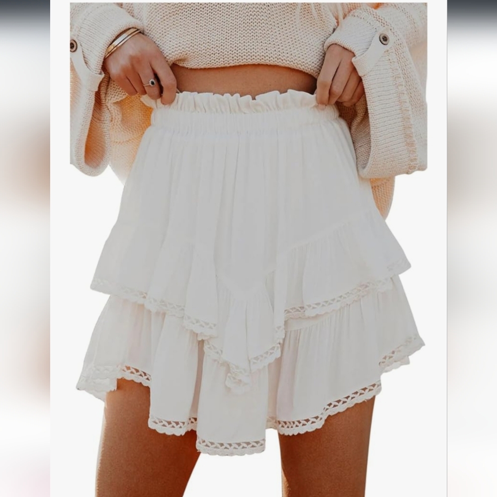 White Lace Skort